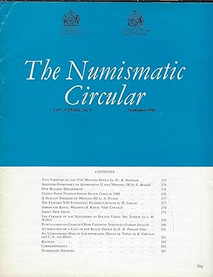 Seller image for The Numismatic Circular. Volume LXXXIX n°9 September 1981 for sale by Librairie Archaion