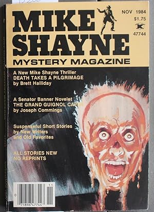 Seller image for Mike Shayne - Mystery Magazine (Pulp Digest Magazine); Vol. 48, No. 11 ; November 1984 Published by Renown Publications Inc.; - SKULL Cover; - Death Takes a Pilgrimage by Brett Halliday for sale by Comic World