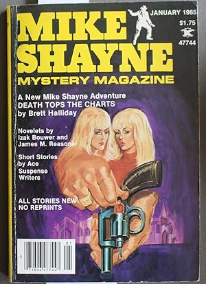 Bild des Verkufers fr Mike Shayne - Mystery Magazine (Pulp Digest Magazine); Vol. 49, No. 1 ; January 1985 Published by Renown Publications Inc.; - Death Tops the Charts by Brett Halliday. zum Verkauf von Comic World