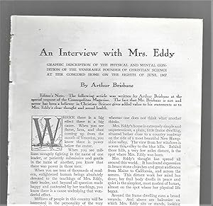 Imagen del vendedor de An Interview With Mrs. Eddy a la venta por Legacy Books II