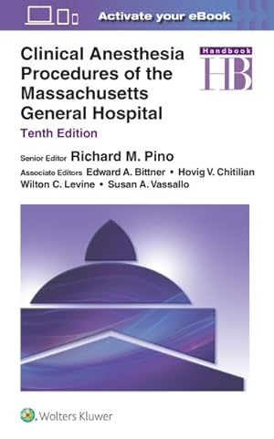 Bild des Verkufers fr Handbook of Clinical Anesthesia Procedures of the Massachusetts General Hospital zum Verkauf von GreatBookPrices
