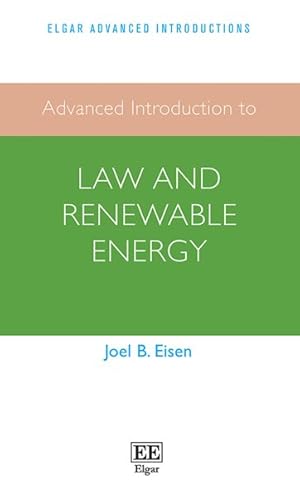 Imagen del vendedor de Advanced Introduction to Law and Renewable Energy a la venta por GreatBookPricesUK