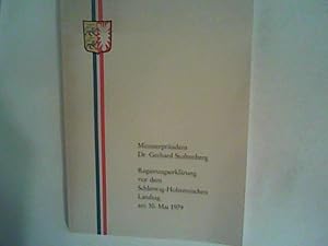 Image du vendeur pour Regierungserklrung vor dem Schleswig- Holsteinischen Landtag am 30. Mai 1979 mis en vente par ANTIQUARIAT FRDEBUCH Inh.Michael Simon