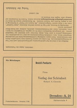 Künstler Ansichtskarte / Postkarte Köhler, M., Bücherbestellkarte, Verlag der Schönheit
