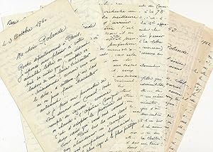 Eugène BIGOT Correspondance de 8 lettres autographes signées