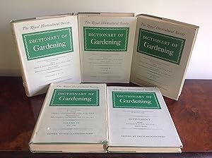 Seller image for THE ROYAL HORTICULTURAL SOCIETY DICTIONARY OF GARDENING; A PRACTICAL AND SCIENTIFIC ENCYCLOPEDIA OF HORTICULTURE. FOUR VOLUMES, PLUS SUPPLEMENT. (FIVE BOOKS IN TOTAL) for sale by Bishops Green Books