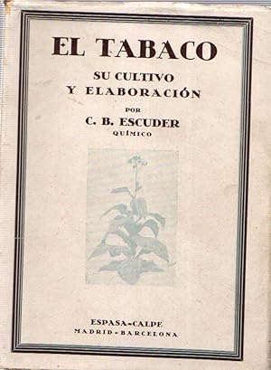 Seller image for EL TABACO. SU CULTIVO Y ELABORACIN for sale by LLIBRERIA TECNICA