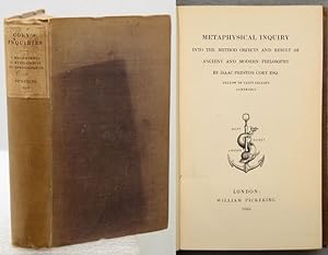 Bild des Verkufers fr METAPHYSICAL INQUIRY into the Method Objects and Result of Ancient and Modern Philosophy. II. MYTHOLOGICAL INQUIRY into the Recondite Theology of the Heathens; III CHRONOLOGICAL INQUIRY into the Ancient History of Egypt. zum Verkauf von Francis Edwards ABA ILAB