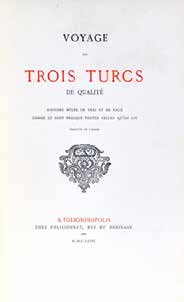 Voyage De Trois Turcs De Qualite -Deshamps