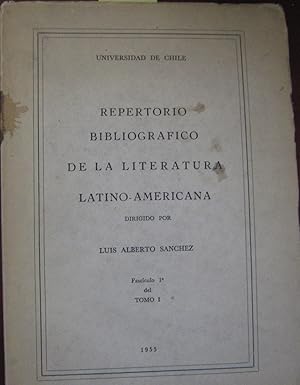 Repertorio bibliográfico de la literatura latino-américana. Fascículo 1 del tomo I