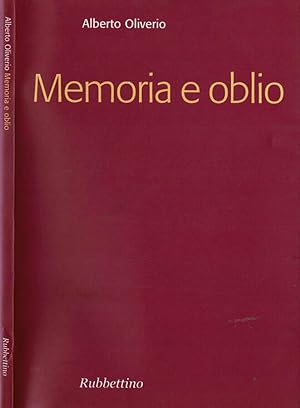 Bild des Verkufers fr Memoria e oblio zum Verkauf von Biblioteca di Babele