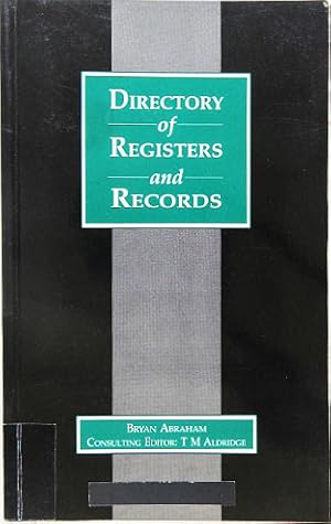 Seller image for Directory of Registers and Records. for sale by Entelechy Books