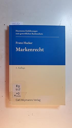 Immagine del venditore per Markenrecht venduto da Gebrauchtbcherlogistik  H.J. Lauterbach