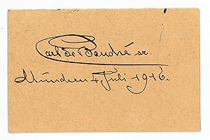 Seller image for Autograph signature. for sale by Antiquariat INLIBRIS Gilhofer Nfg. GmbH