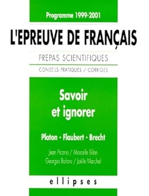 L' preuve de fran ais des pr pas scientifiques 1999-2001 - Collectif