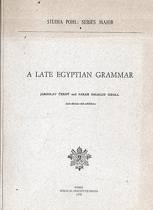 Imagen del vendedor de A late Egyptian Grammar a la venta por Messinissa libri