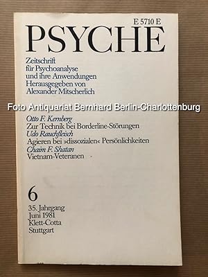 Seller image for Psyche. Zeitschrift fr Psychoanalyse und ihre Anwendungen; Heft 6, 1981; 35. Jahrgang (einzelnes Heft) for sale by Antiquariat Bernhard