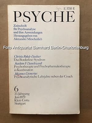 Immagine del venditore per Psyche. Zeitschrift fr Psychoanalyse und ihre Anwendungen; Heft 6, 1979; 33. Jahrgang (einzelnes Heft) venduto da Antiquariat Bernhard