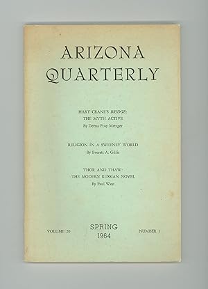 Arizona Quarterly Spring 1964 Articles on Hart Crane, T. S. Eliot, The Modern Russian Novel, Plus...