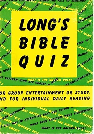 Immagine del venditore per LONG'S BIBLE QUIZ venduto da Z-A LLC