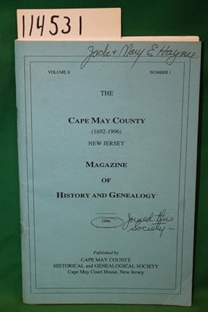 Immagine del venditore per THE CAPE MAY COUNTY (1792-1996) MAGAZINE OF HISTORY AND GENEALOGY The Boardwalk's "Original" Origins venduto da Princeton Antiques Bookshop