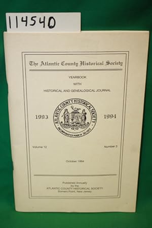 Seller image for Atlantic County Historical Society Yearbook with Historical an Genealogical Journal JOSEPH EDWARD POTTS ABBOTT Robert F. Johnson for sale by Princeton Antiques Bookshop