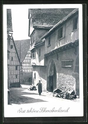 Immagine del venditore per Ansichtskarte Leonberg, Flaneur in einer Gasse venduto da Bartko-Reher