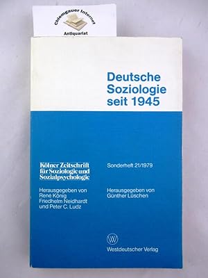 Imagen del vendedor de Deutsche Soziologie seit 1945. Entwicklungsrichtungen und Praxisbezug. a la venta por Chiemgauer Internet Antiquariat GbR