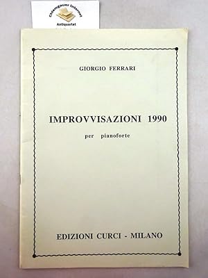 Seller image for Improvvisazioni 1990 per pianoforte. for sale by Chiemgauer Internet Antiquariat GbR