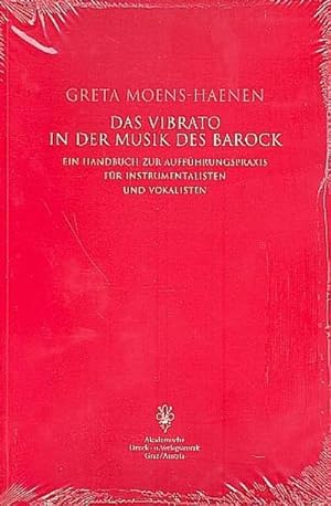 Seller image for Das Vibrato in der Musik des Barock for sale by BuchWeltWeit Ludwig Meier e.K.