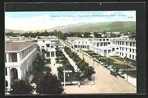 Postcard Kingston, King Street, showing Public Buildings