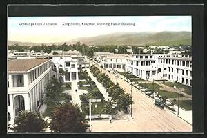 Postcard Kingston, King Street, showing Public Buildings