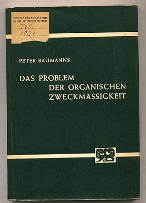 Seller image for Das Problem der Organischen Zweckmssigkeit for sale by avelibro OHG