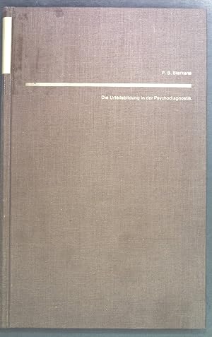 Seller image for Die Urteilsbildung in der Psychodiagnostik. for sale by books4less (Versandantiquariat Petra Gros GmbH & Co. KG)