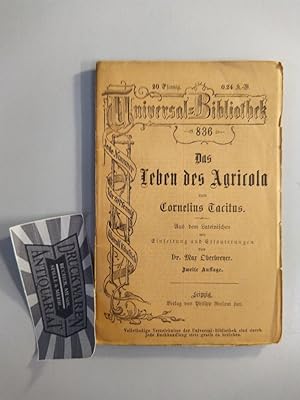 Bild des Verkufers fr Das Leben des Agricola. (Reclams Universal-Bibliothek 836). zum Verkauf von Druckwaren Antiquariat