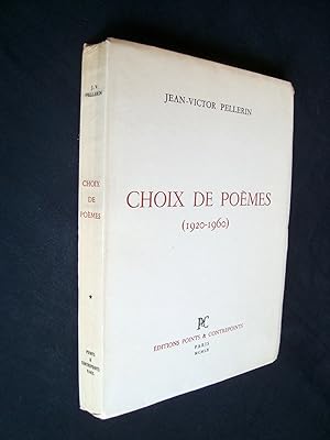 Bild des Verkufers fr Choix de pomes (1920-1960) - zum Verkauf von Le Livre  Venir