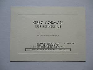 Imagen del vendedor de Greg Gorman Just Between Us American Fine Arts at Phag Inc 2002 Exhibition invite postcard a la venta por ANARTIST