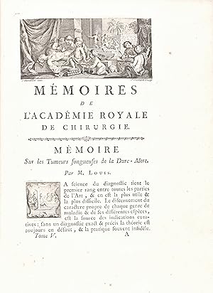 Sur les tumeurs fongueuses de la dure-mère. In : Mémoires de l'Académie Royale de Chirurgie.