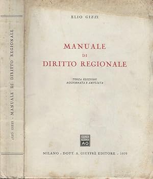 Imagen del vendedor de Manuale di Diritto Regionale a la venta por Biblioteca di Babele