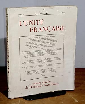 Imagen del vendedor de L'UNITE FRANCAISE - JANVIER-MARS 1942 N 4 a la venta por Livres 113