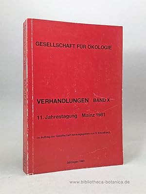 Seller image for Verhandlungen der Gesellschaft fr kologie. 11. Jahrestagung Mainz 1981. for sale by Bibliotheca Botanica