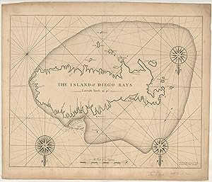 Bild des Verkufers fr [Untitled Chart of 'The Island of Diego Rays'] zum Verkauf von Maggs Bros. Ltd ABA, ILAB, PBFA, BA