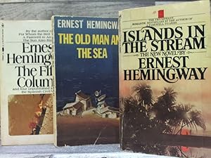 Seller image for 3 Ernest Hemingway Novels (The Old Man and the Sea, The Fifth Col for sale by Archives Books inc.