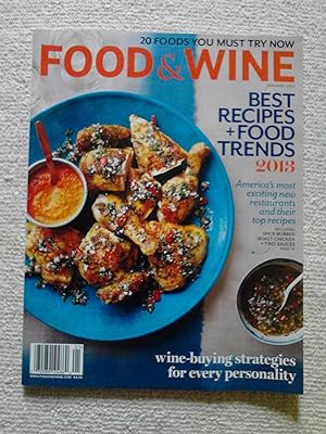Seller image for Food & Wine [Magazine]; The Trends Issue; Vol. 36, No. 1, January 2013 [Periodical] for sale by The Librarian's Books