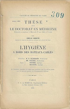 L'Hygiène à bord des bateaux-cables