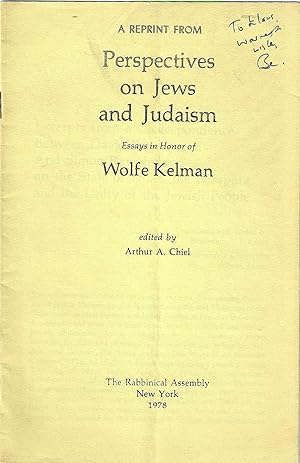 Imagen del vendedor de Perspectives on Jews and Judaism. Essays in Honor of Wolfe Kelman a la venta por abibliodocs