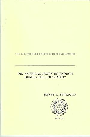 Did American Jewry do enough during the Holocaust