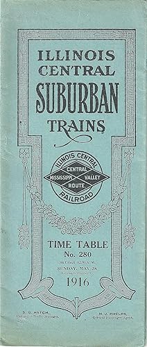 Illinois Central Suburban Trains Time Table