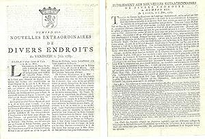 Nouvelles Extraordinaires de Divers Endroits, Vendredi 6 Juin 1783, [Loyalists Nova Scotia, three...