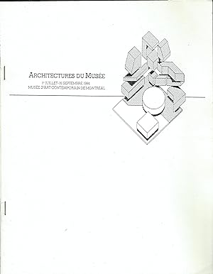 Bild des Verkufers fr Architectures du Muse 1er juillet - 16 septembre 1984 zum Verkauf von abibliodocs